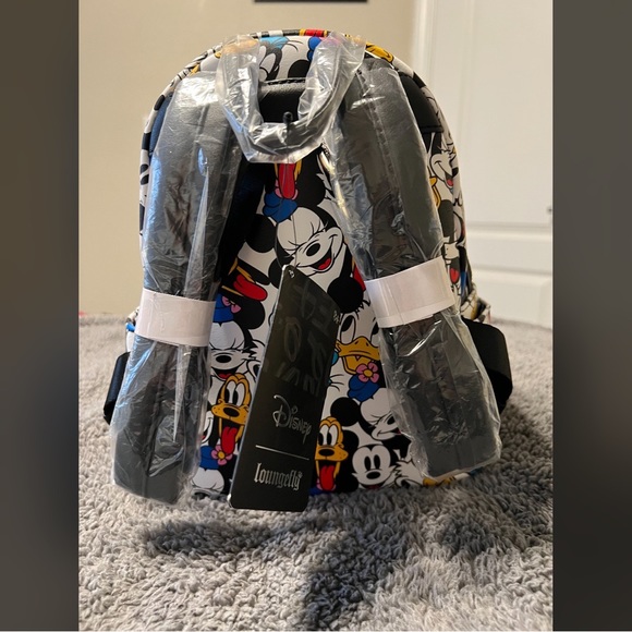 LOUNGEFLY DISNEY RETRO MICKIE FAB 5 ALL OVER PRINT MINI BACKPACK -RETAIL $135.00 main image 8